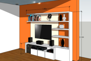 DISEÑO 3D DE MUEBLES DE MELAMINA